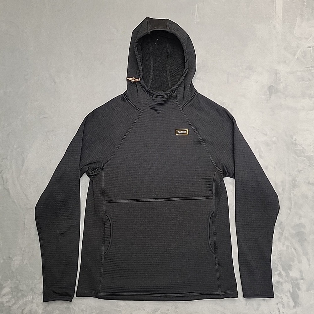 Fayettechill Polartec Power Grid‎ Hoodie Men XS Black Fleece Outdoor Made In USA